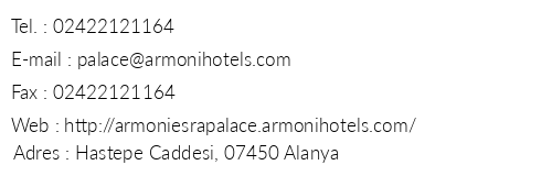 Esra Palace Hotel telefon numaralar, faks, e-mail, posta adresi ve iletiim bilgileri